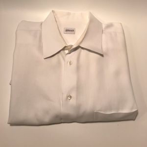ARMANI COLLEZION white long sleeve dress shirt